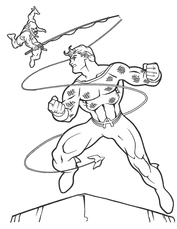 Disegno da colorare: Aquaman (Supereroe) #84997 - Pagine da Colorare Stampabili Gratuite