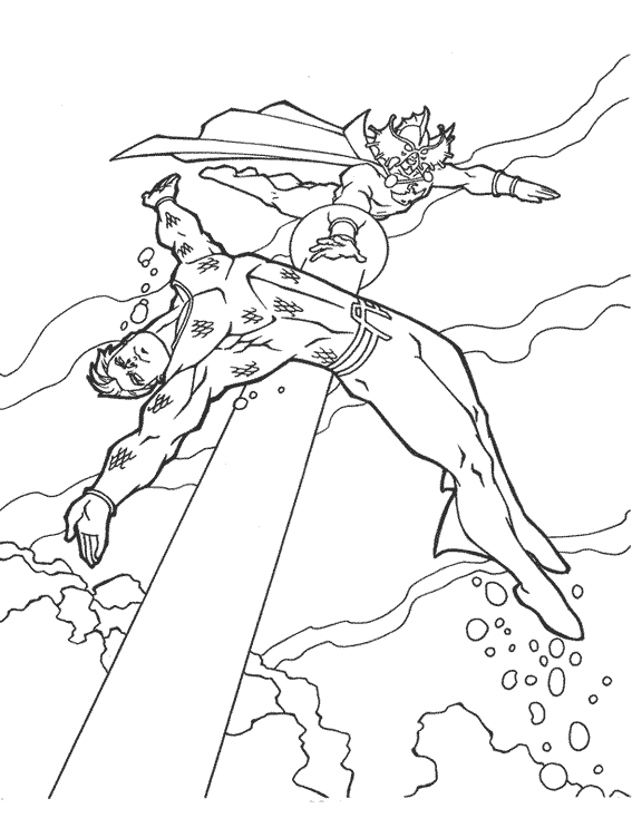 Disegno da colorare: Aquaman (Supereroe) #85001 - Pagine da Colorare Stampabili Gratuite