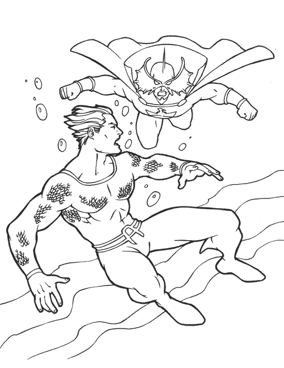 Disegno da colorare: Aquaman (Supereroe) #85006 - Pagine da Colorare Stampabili Gratuite