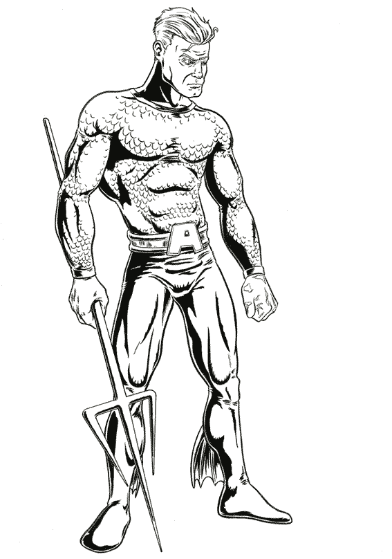 Disegno da colorare: Aquaman (Supereroe) #85013 - Pagine da Colorare Stampabili Gratuite