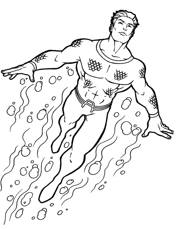 Disegno da colorare: Aquaman (Supereroe) #85014 - Pagine da Colorare Stampabili Gratuite