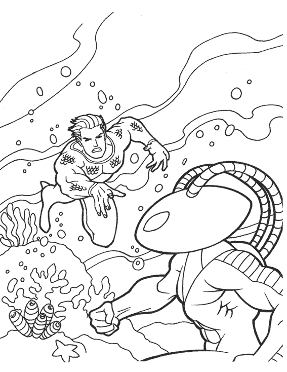 Disegno da colorare: Aquaman (Supereroe) #85016 - Pagine da Colorare Stampabili Gratuite