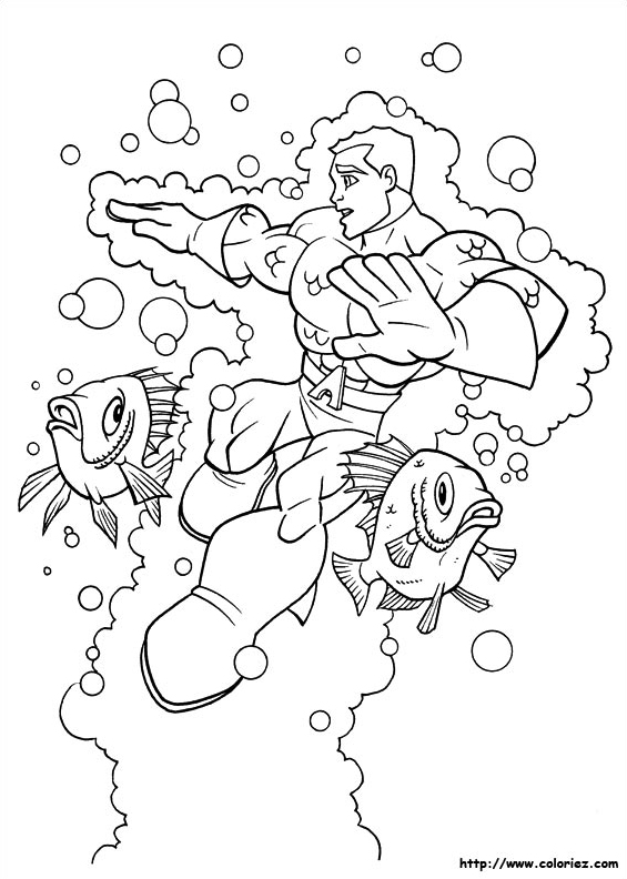 Disegno da colorare: Aquaman (Supereroe) #85017 - Pagine da Colorare Stampabili Gratuite