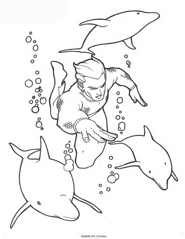 Disegno da colorare: Aquaman (Supereroe) #85024 - Pagine da Colorare Stampabili Gratuite