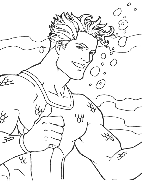 Disegno da colorare: Aquaman (Supereroe) #85030 - Pagine da Colorare Stampabili Gratuite
