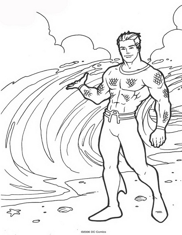 Disegno da colorare: Aquaman (Supereroe) #85153 - Pagine da Colorare Stampabili Gratuite