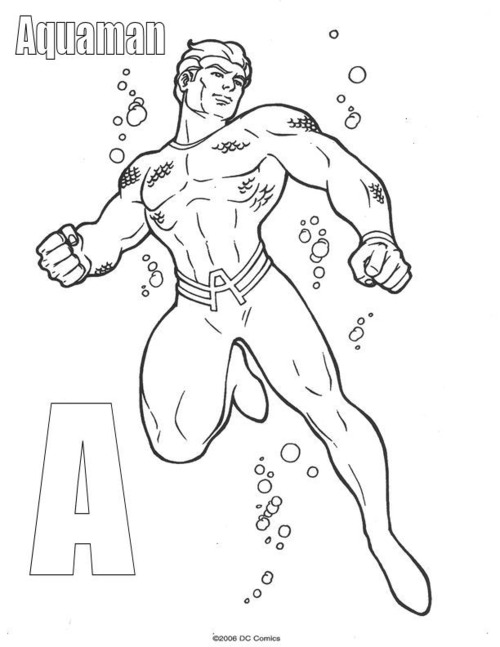 Disegno da colorare: Aquaman (Supereroe) #85165 - Pagine da Colorare Stampabili Gratuite