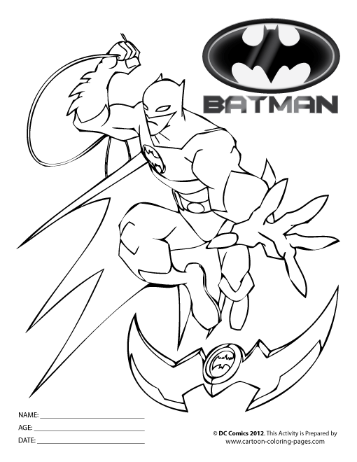 Disegno da colorare: Batman (Supereroe) #76928 - Pagine da Colorare Stampabili Gratuite