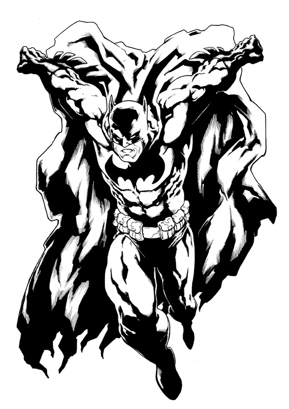 Disegno da colorare: Batman (Supereroe) #77032 - Pagine da Colorare Stampabili Gratuite