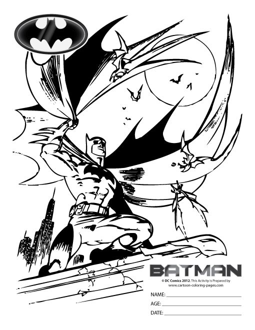 Disegno da colorare: Batman (Supereroe) #77098 - Pagine da Colorare Stampabili Gratuite