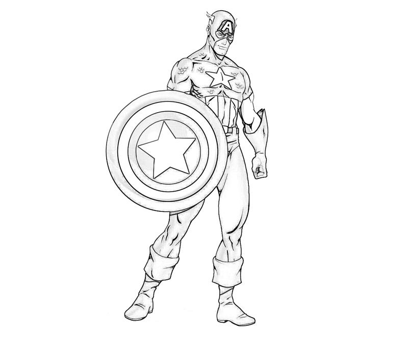 Disegno da colorare: Capitano America (Supereroe) #76612 - Pagine da Colorare Stampabili Gratuite
