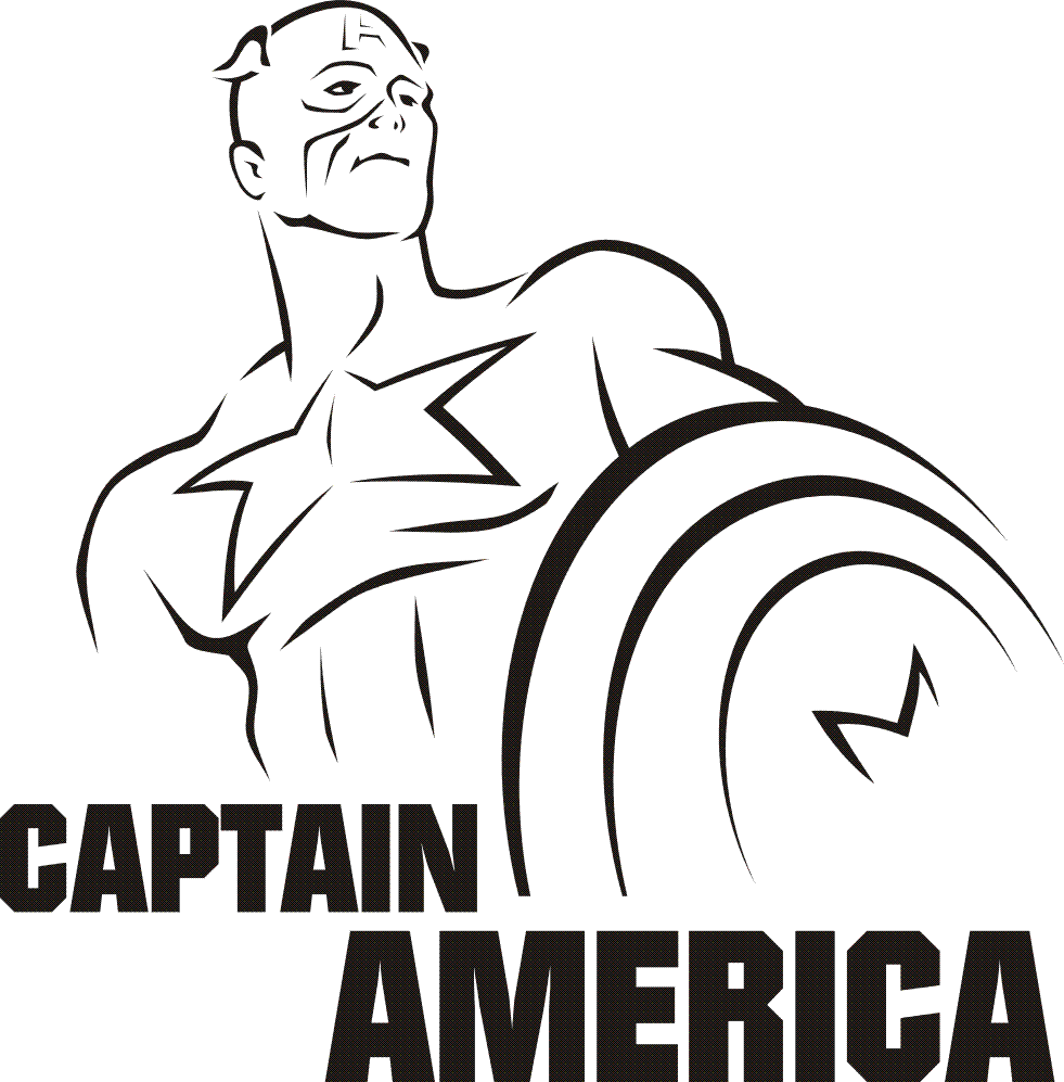 Disegno da colorare: Capitano America (Supereroe) #76627 - Pagine da Colorare Stampabili Gratuite