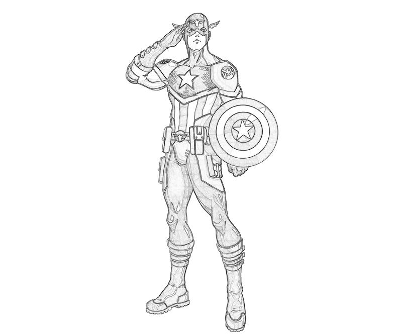 Disegno da colorare: Capitano America (Supereroe) #76648 - Pagine da Colorare Stampabili Gratuite