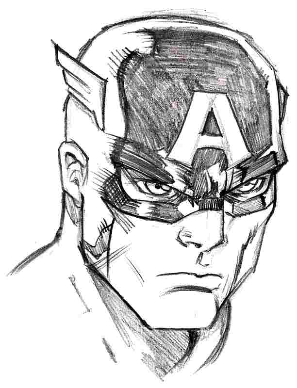 Disegno da colorare: Capitano America (Supereroe) #76665 - Pagine da Colorare Stampabili Gratuite