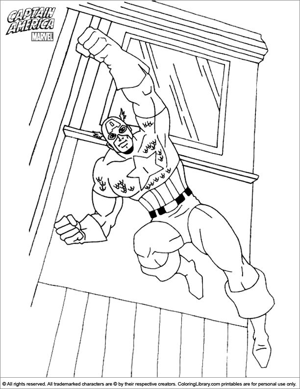 Disegno da colorare: Capitano America (Supereroe) #76691 - Pagine da Colorare Stampabili Gratuite