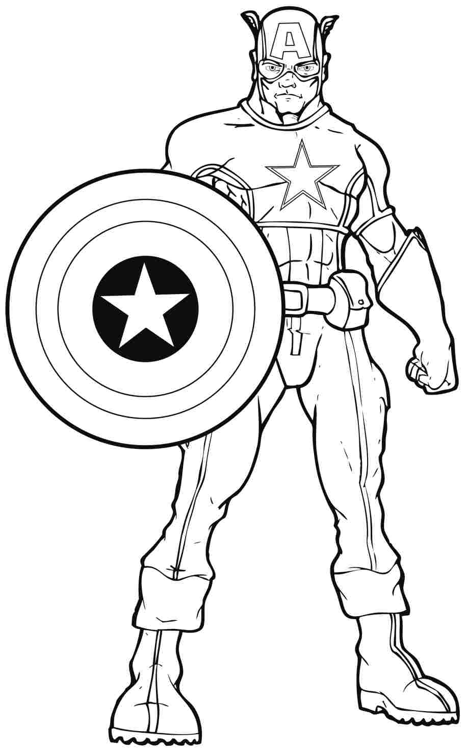 Disegno da colorare: Capitano America (Supereroe) #76769 - Pagine da Colorare Stampabili Gratuite
