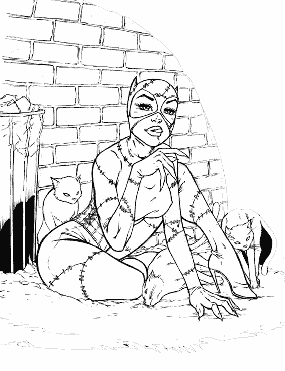 Disegno da colorare: catwoman (Supereroe) #78054 - Pagine da Colorare Stampabili Gratuite