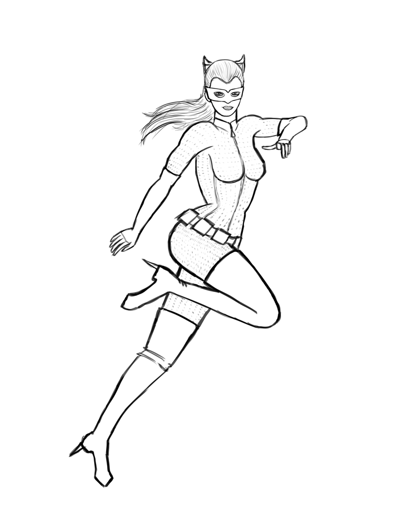 Disegno da colorare: catwoman (Supereroe) #78090 - Pagine da Colorare Stampabili Gratuite