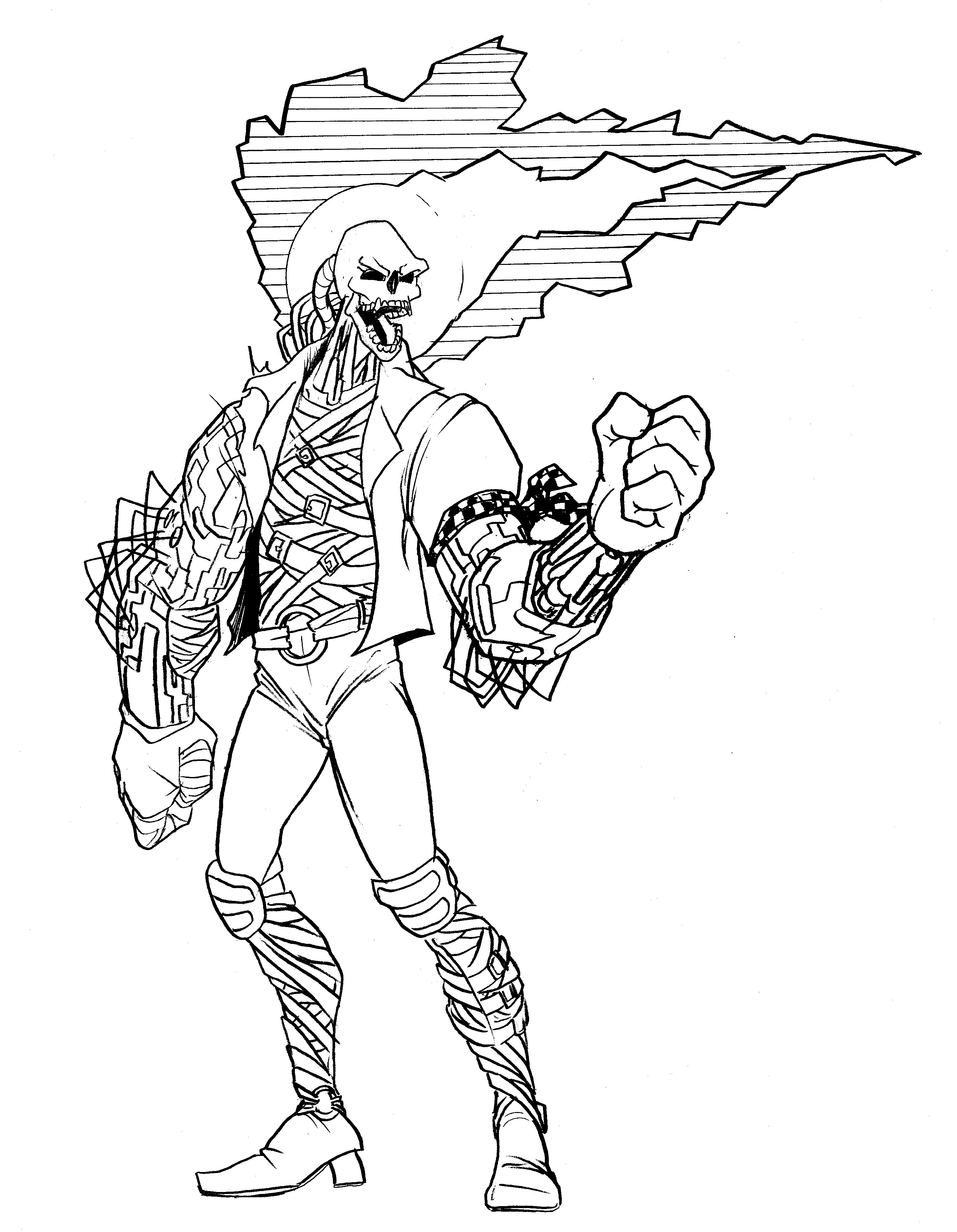 Disegno da colorare: Cavaliere fantasma (Supereroe) #82109 - Pagine da Colorare Stampabili Gratuite