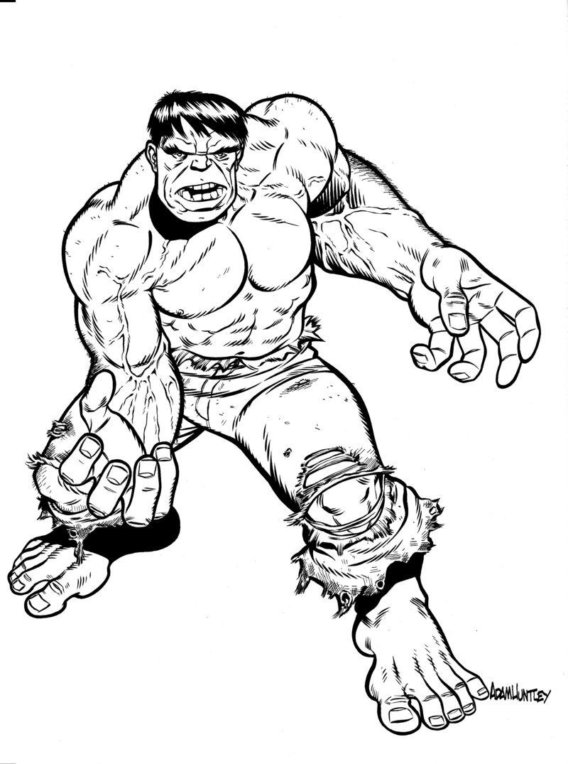 Disegno da colorare: Hulk (Supereroe) #79007 - Pagine da Colorare Stampabili Gratuite