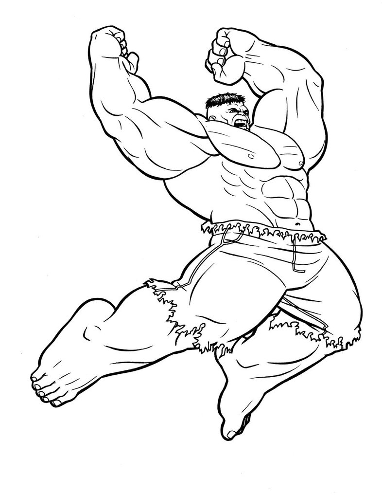 Disegno da colorare: Hulk (Supereroe) #79011 - Pagine da Colorare Stampabili Gratuite