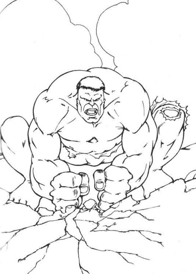 Disegno da colorare: Hulk (Supereroe) #79015 - Pagine da Colorare Stampabili Gratuite