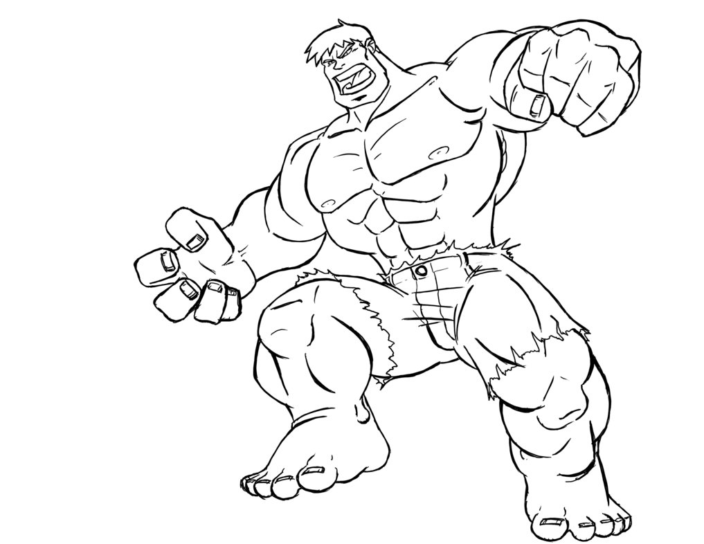 Disegno da colorare: Hulk (Supereroe) #79016 - Pagine da Colorare Stampabili Gratuite