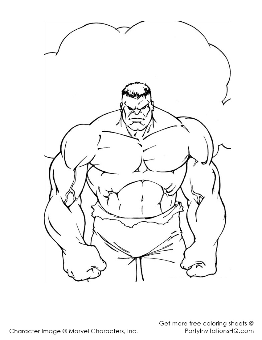 Disegno da colorare: Hulk (Supereroe) #79020 - Pagine da Colorare Stampabili Gratuite