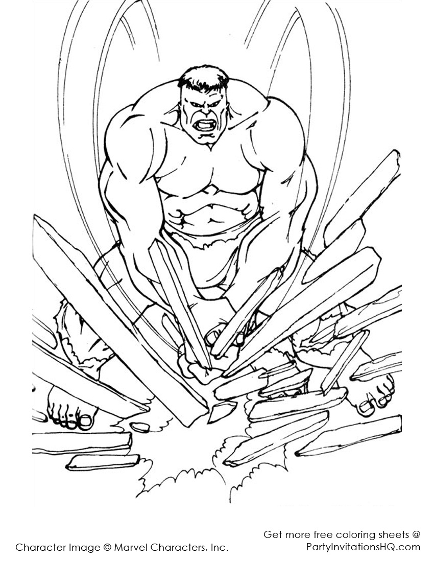 Disegno da colorare: Hulk (Supereroe) #79021 - Pagine da Colorare Stampabili Gratuite