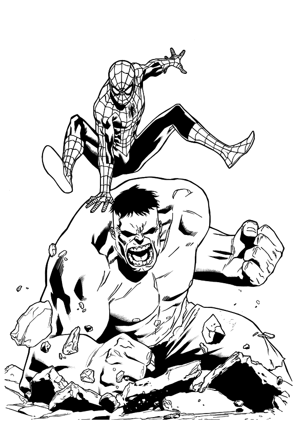 Disegno da colorare: Hulk (Supereroe) #79032 - Pagine da Colorare Stampabili Gratuite