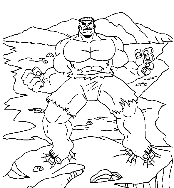 Disegno da colorare: Hulk (Supereroe) #79039 - Pagine da Colorare Stampabili Gratuite