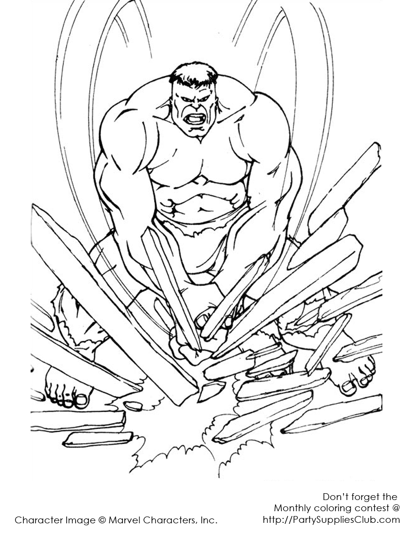 Disegno da colorare: Hulk (Supereroe) #79068 - Pagine da Colorare Stampabili Gratuite
