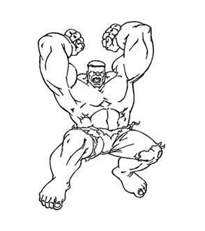 Disegno da colorare: Hulk (Supereroe) #79072 - Pagine da Colorare Stampabili Gratuite
