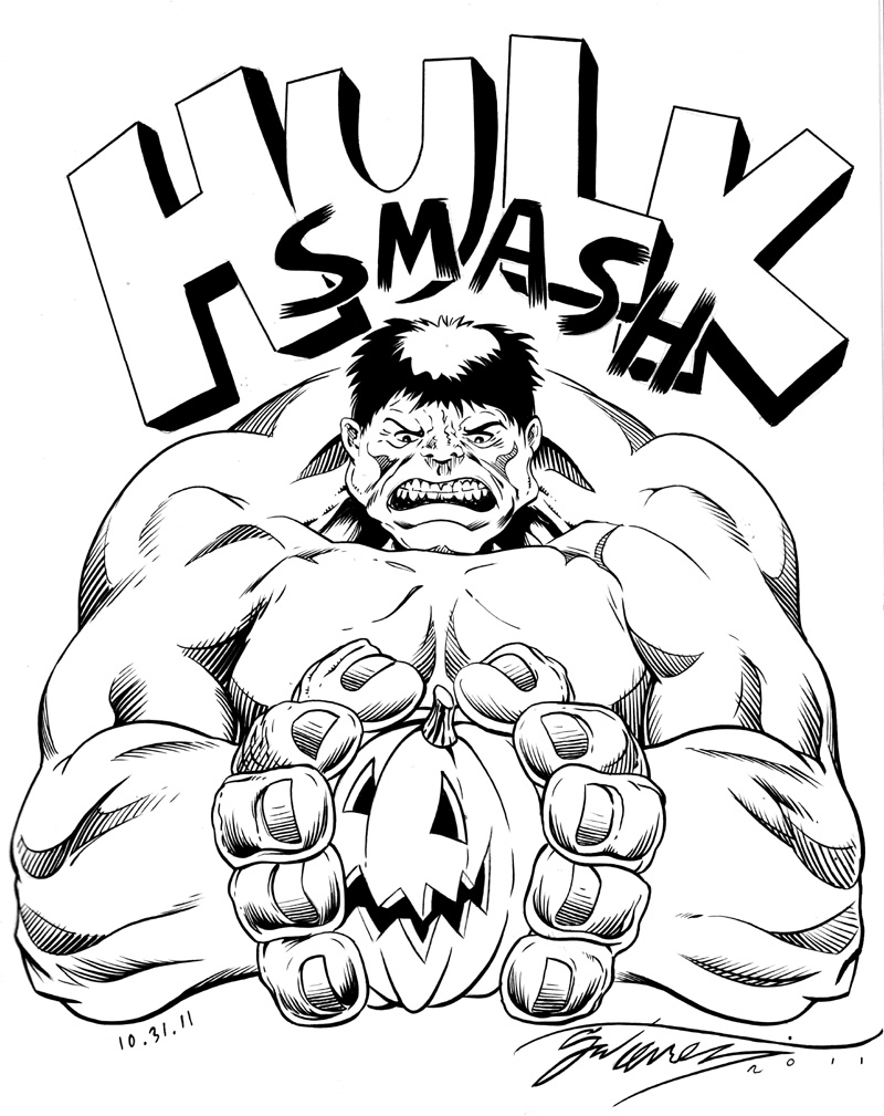 Disegno da colorare: Hulk (Supereroe) #79073 - Pagine da Colorare Stampabili Gratuite