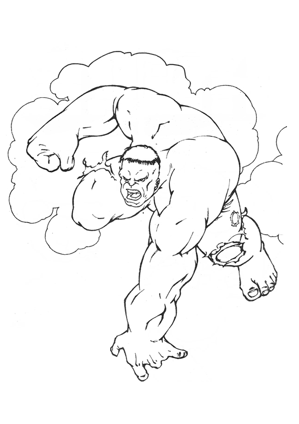 Disegno da colorare: Hulk (Supereroe) #79075 - Pagine da Colorare Stampabili Gratuite