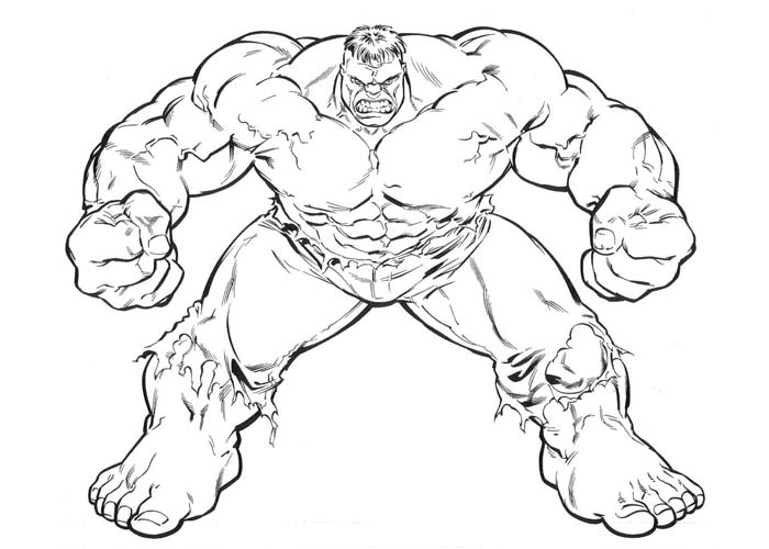 Disegno da colorare: Hulk (Supereroe) #79078 - Pagine da Colorare Stampabili Gratuite