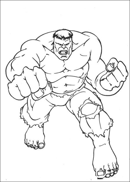 Disegno da colorare: Hulk (Supereroe) #79080 - Pagine da Colorare Stampabili Gratuite