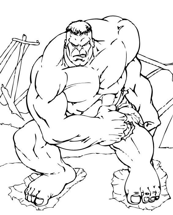 Disegno da colorare: Hulk (Supereroe) #79097 - Pagine da Colorare Stampabili Gratuite