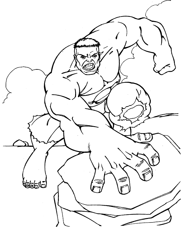 Disegno da colorare: Hulk (Supereroe) #79114 - Pagine da Colorare Stampabili Gratuite