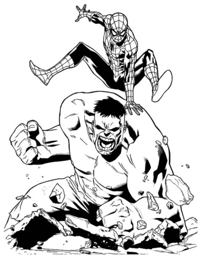 Disegno da colorare: Hulk (Supereroe) #79117 - Pagine da Colorare Stampabili Gratuite