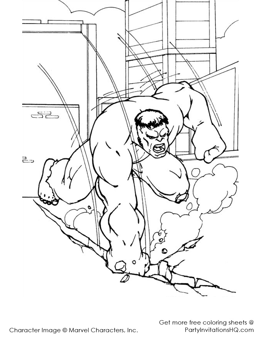 Disegno da colorare: Hulk (Supereroe) #79135 - Pagine da Colorare Stampabili Gratuite