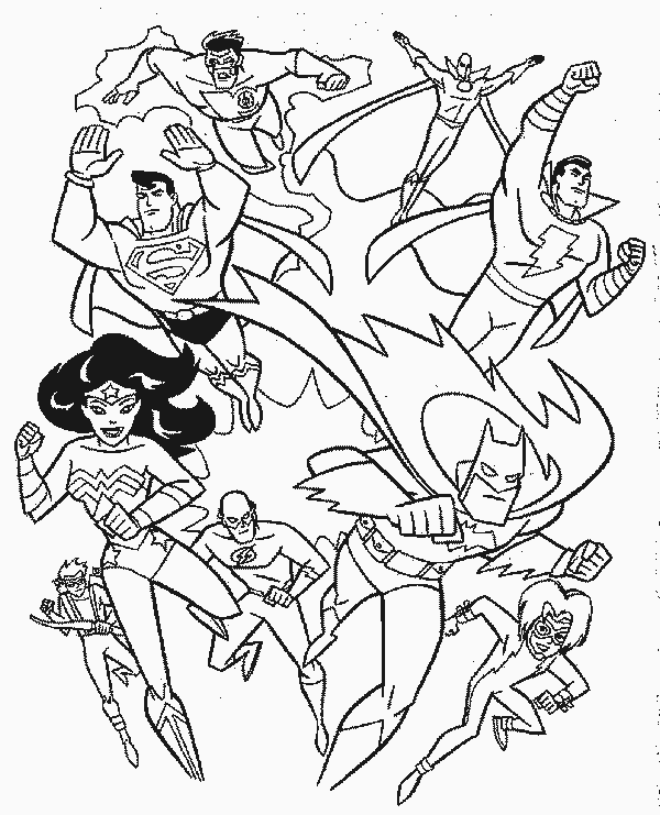 Disegno da colorare: I supereroi della DC Comics (Supereroe) #80117 - Pagine da Colorare Stampabili Gratuite