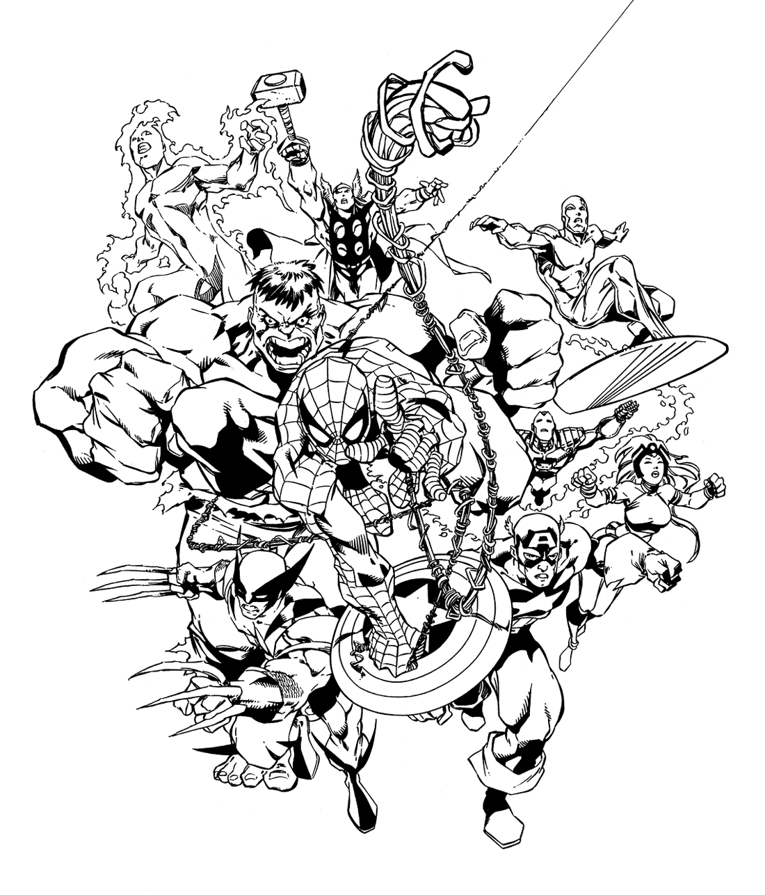 Disegno da colorare: I supereroi della DC Comics (Supereroe) #80121 - Pagine da Colorare Stampabili Gratuite