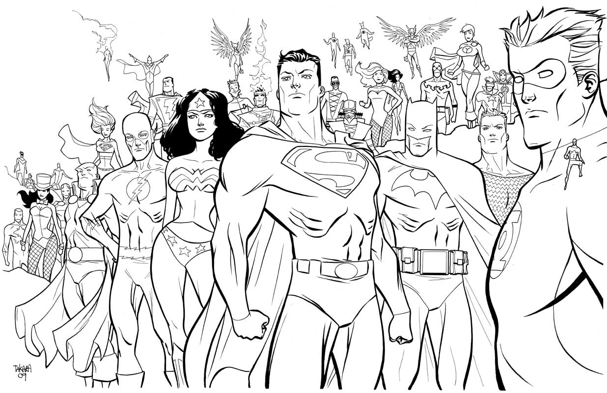 Disegno da colorare: I supereroi della DC Comics (Supereroe) #80122 - Pagine da Colorare Stampabili Gratuite