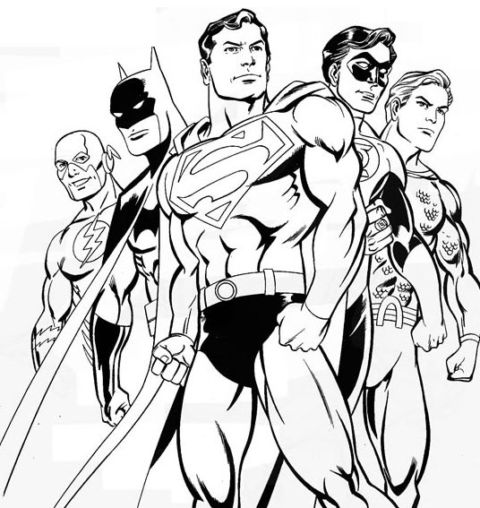 Disegno da colorare: I supereroi della DC Comics (Supereroe) #80127 - Pagine da Colorare Stampabili Gratuite