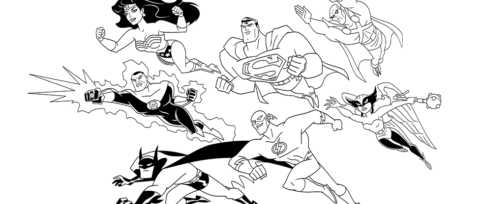 Disegno da colorare: I supereroi della DC Comics (Supereroe) #80135 - Pagine da Colorare Stampabili Gratuite