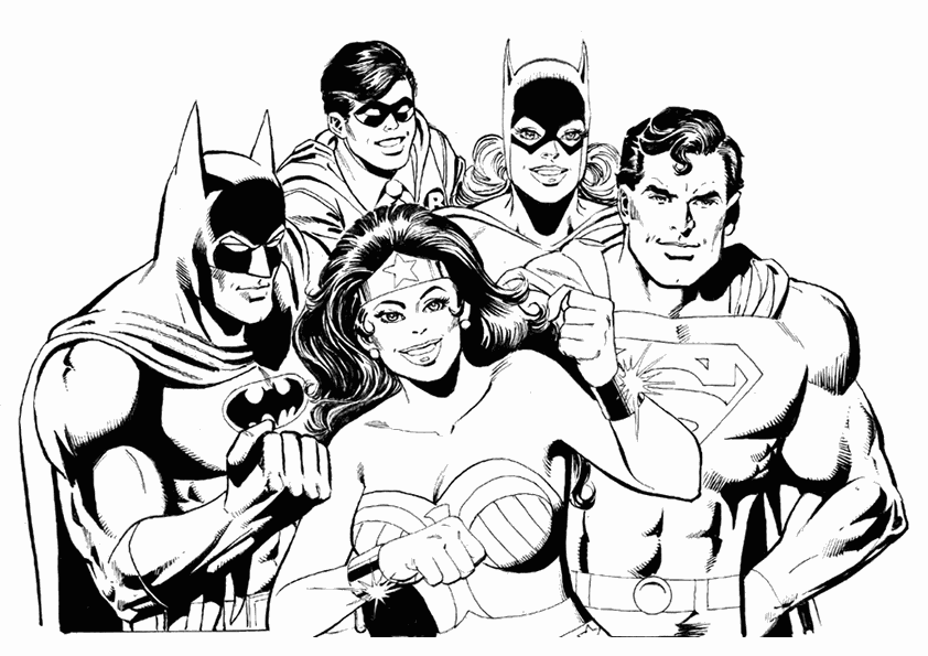 Disegno da colorare: I supereroi della DC Comics (Supereroe) #80182 - Pagine da Colorare Stampabili Gratuite