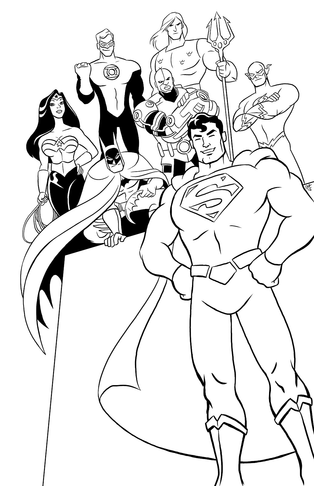 Disegno da colorare: I supereroi della DC Comics (Supereroe) #80394 - Pagine da Colorare Stampabili Gratuite