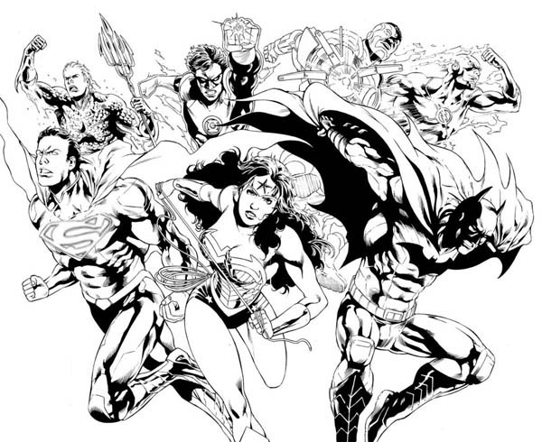 Disegno da colorare: I supereroi della DC Comics (Supereroe) #80396 - Pagine da Colorare Stampabili Gratuite