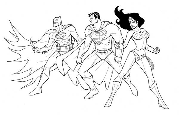 Disegno da colorare: I supereroi della DC Comics (Supereroe) #80487 - Pagine da Colorare Stampabili Gratuite